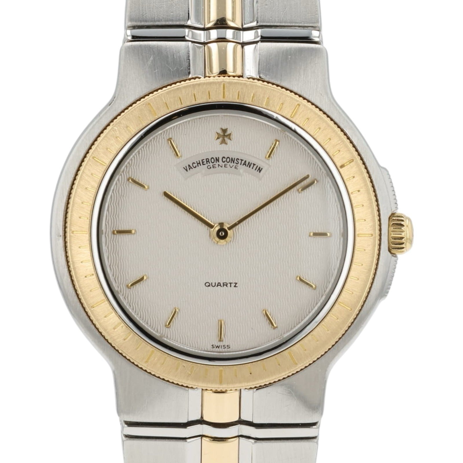 Vacheron Constantin Phidias Ivory Dial 18k Yellow Gold & Steel 28mm Quartz 16020
