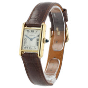 Cartier Tank Louis White Dial Stainless Steel 21x28mm Manual Wind Watch 78087