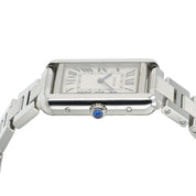 Cartier Tank Solo Silver Dial Stainless Steel 24mm Quartz Women's Watch W5200013