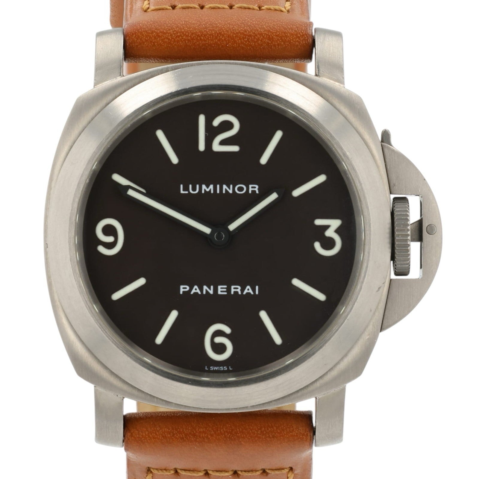 Panerai Luminor Black Dial Titanium 44mm Manual Wind Men’s Watch PAM00055