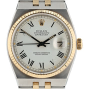 Rolex Datejust OysterQuartz Gold & Steel White Dial 36mm Quartz Mens Watch 17013