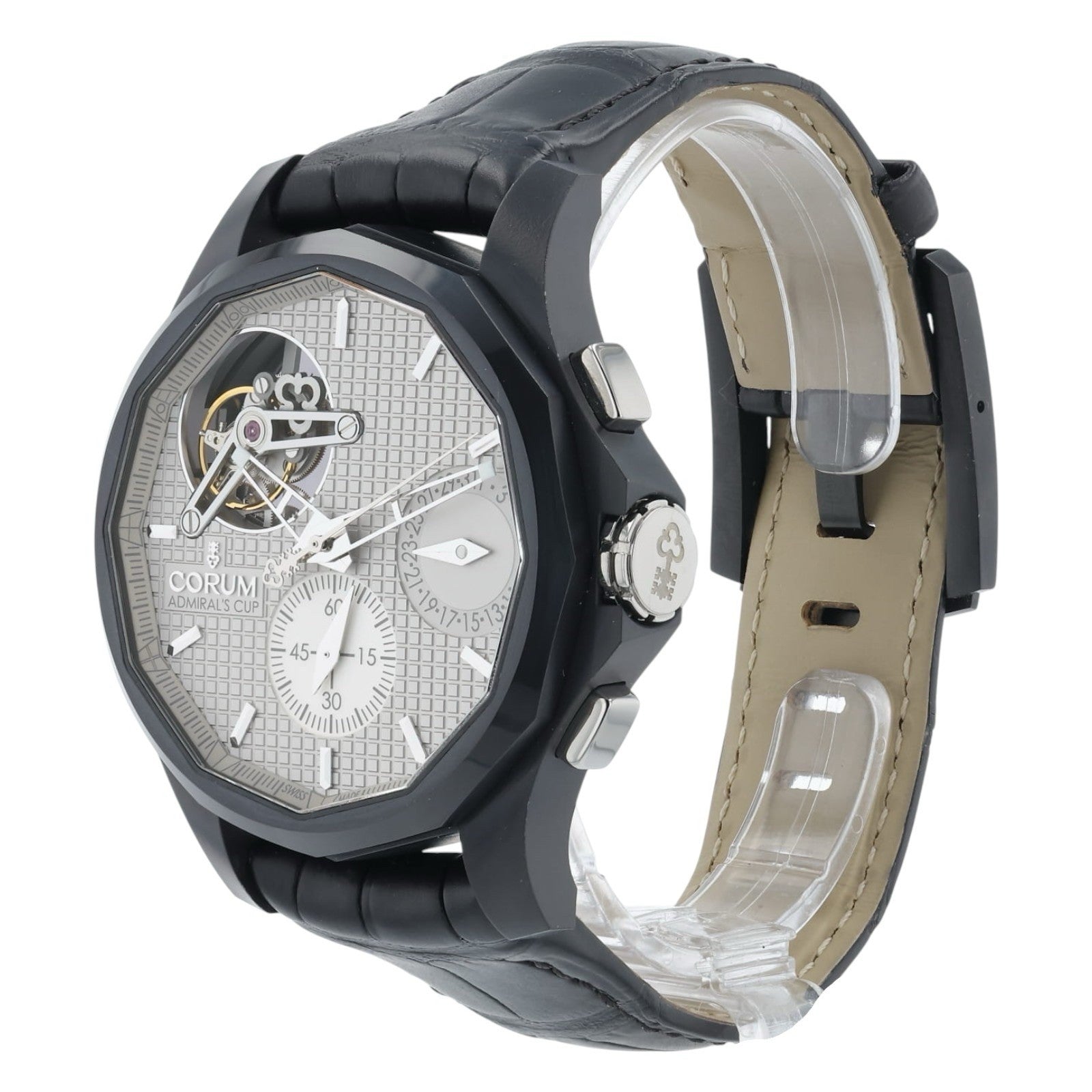 Corum Admirals Cup Silver Dial Tourbillon Aluminum 47mm Automatic Men’s 1.0115