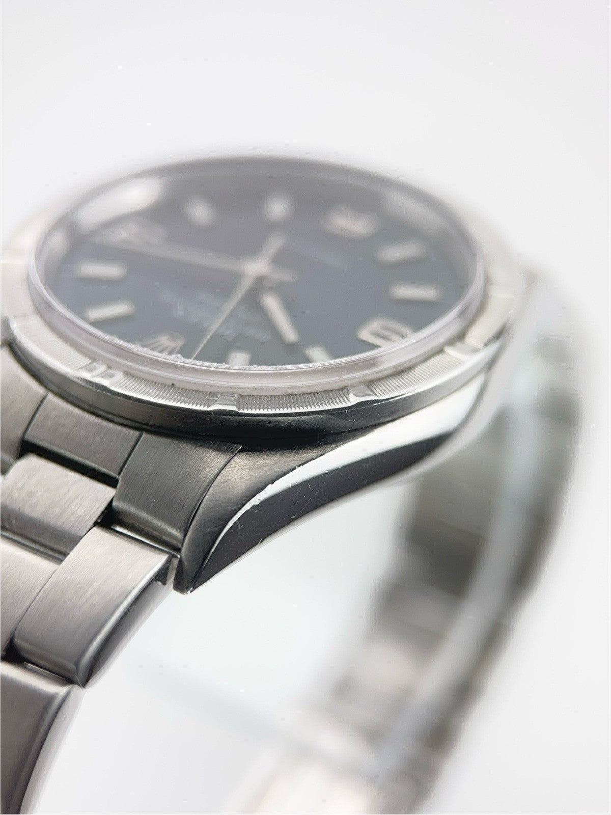 Rolex Air King Stainless Steel Blue Dial 34mm Automatic Men's Watch 14010M