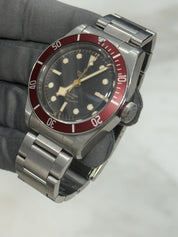 Tudor Black Bay Smiley Stainless Steel Red 41mm Automatic Watch 79220R