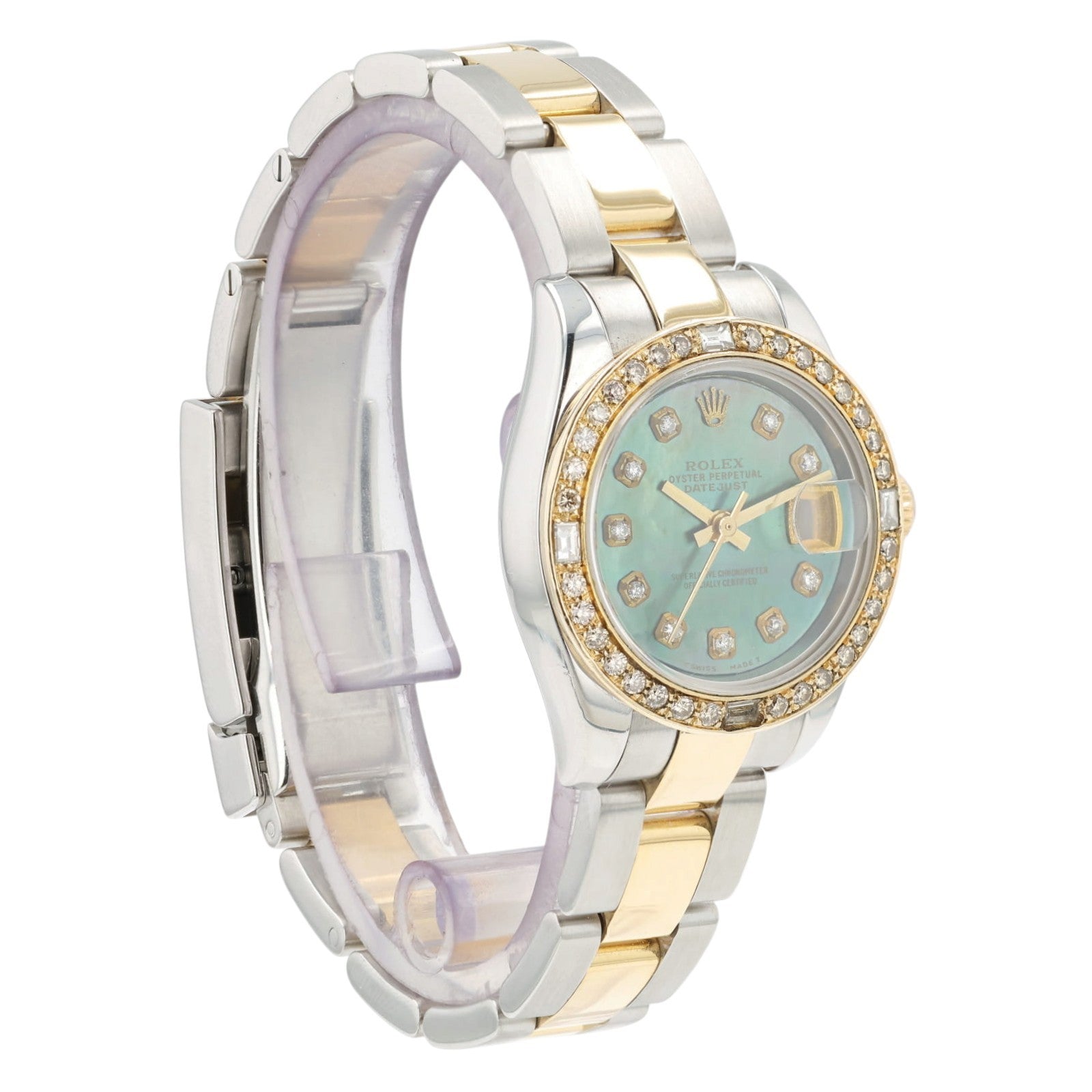 Rolex Datejust Two-Tone Green Dial Steel & Gold 26mm Automatic Womens 179163