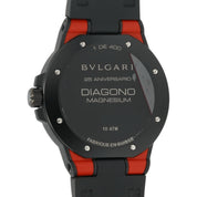 Bvlgari Diagono Magnesium Red Dial Steel 41mm Automatic Men’s Watch DG 41 SMC