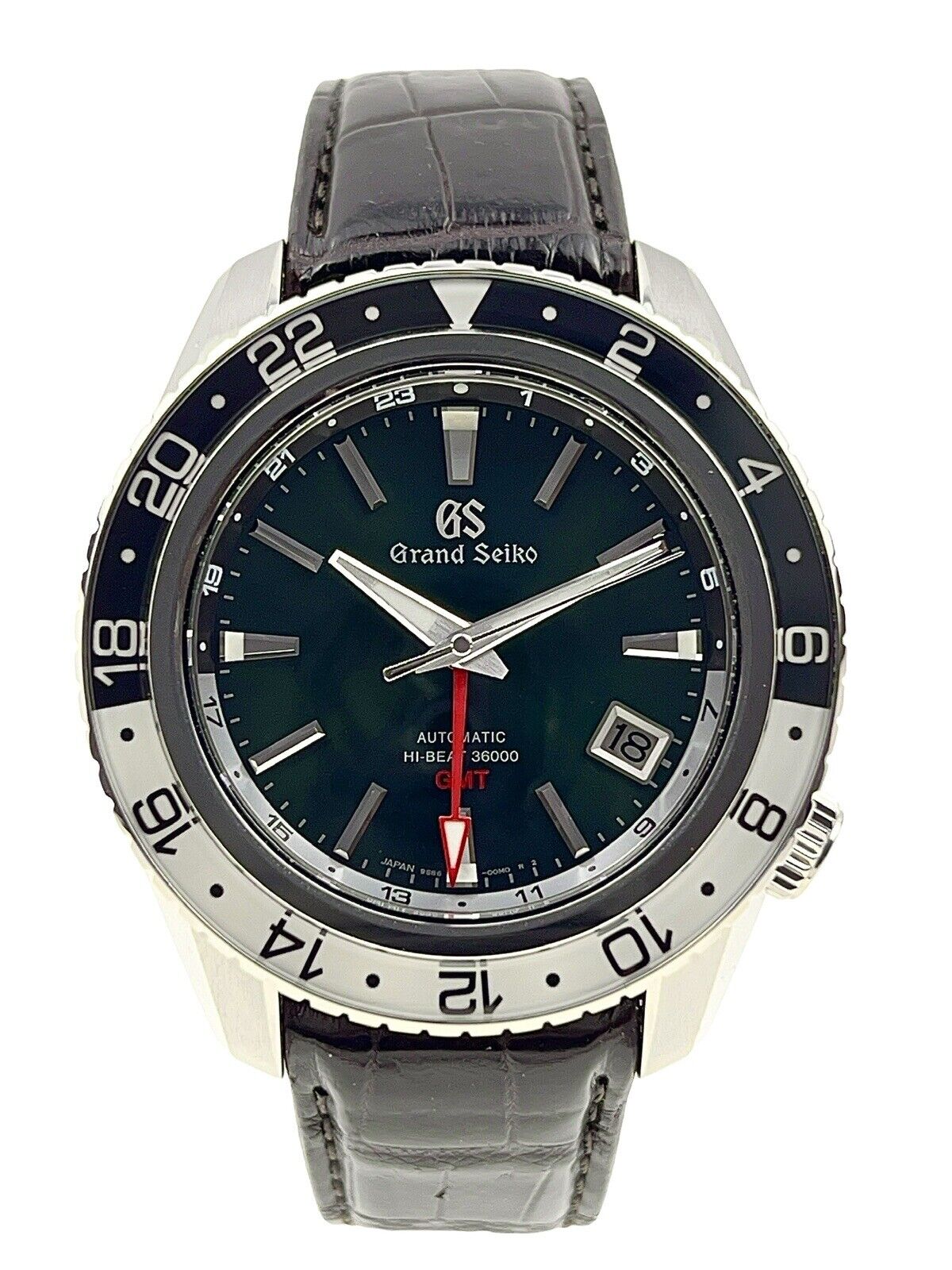 Grand Seiko Hi-Beat GMT Steel Green Dial 44mm Automatic Men’s Watch SBGJ239