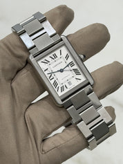 Cartier Tank Solo Date XL Stainless Steel 31mm Automatic Men's Watch 3515