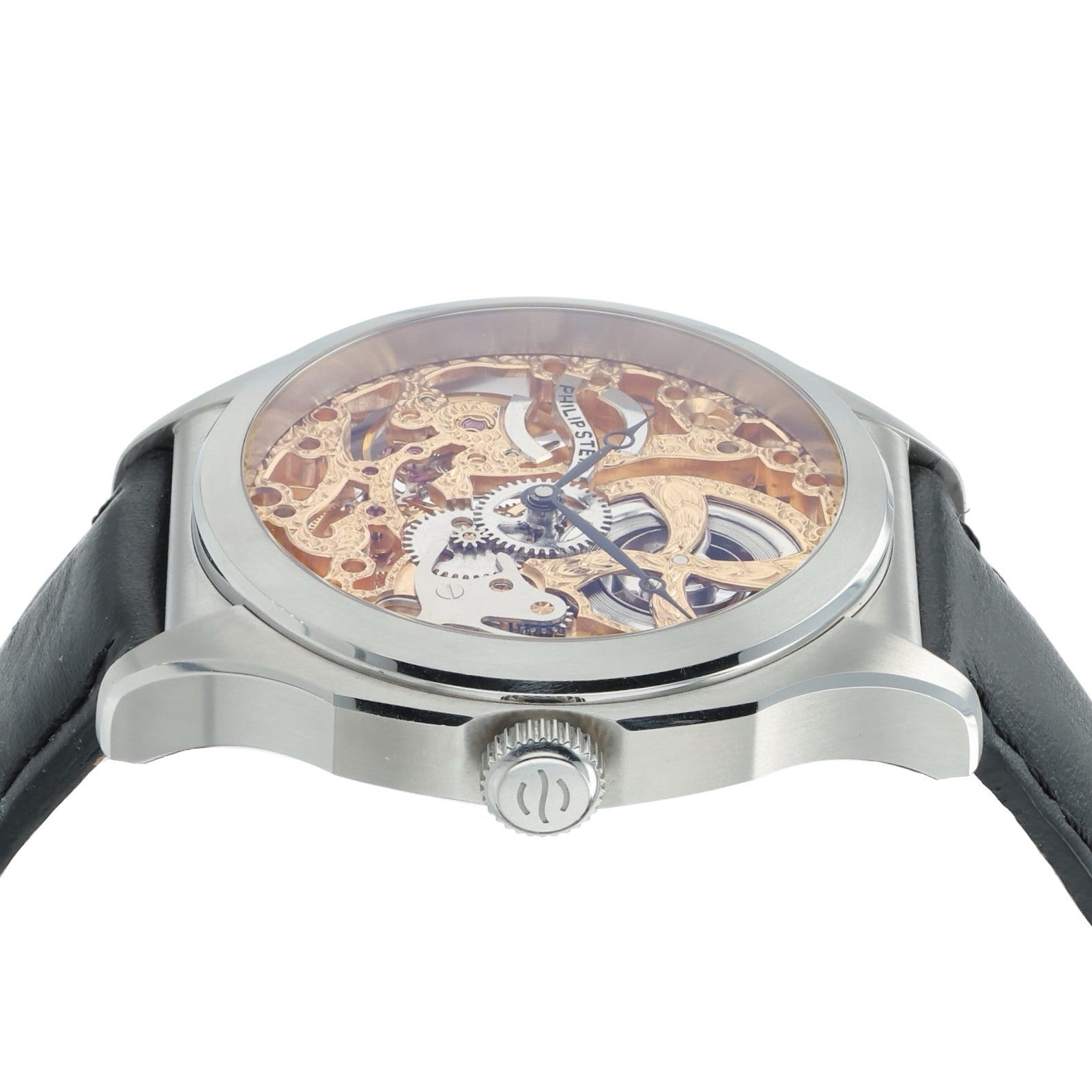 Philip Stein X Kudoke Skeleton Dial Stainless Steel 46mm Manual Wind Men’s Watch