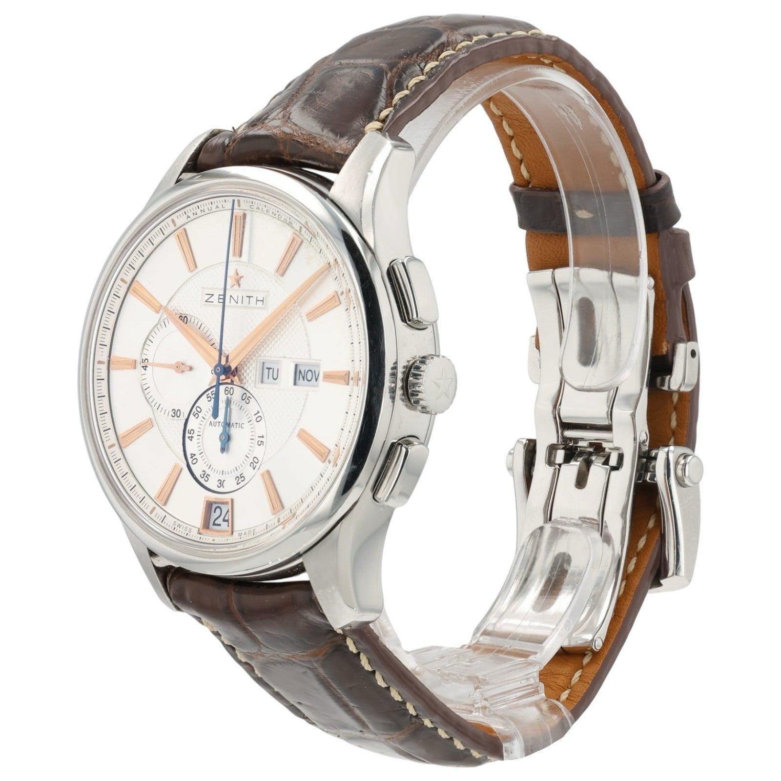Zenith Winsor Annual Calendar Silver Dial Steel 42mm Auto Watch 03.2070.4054