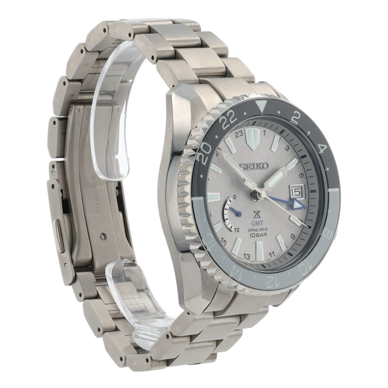 Seiko Prospex GMT Titanium Gray Dial 44mm Automatic Men’s Watch SNR051