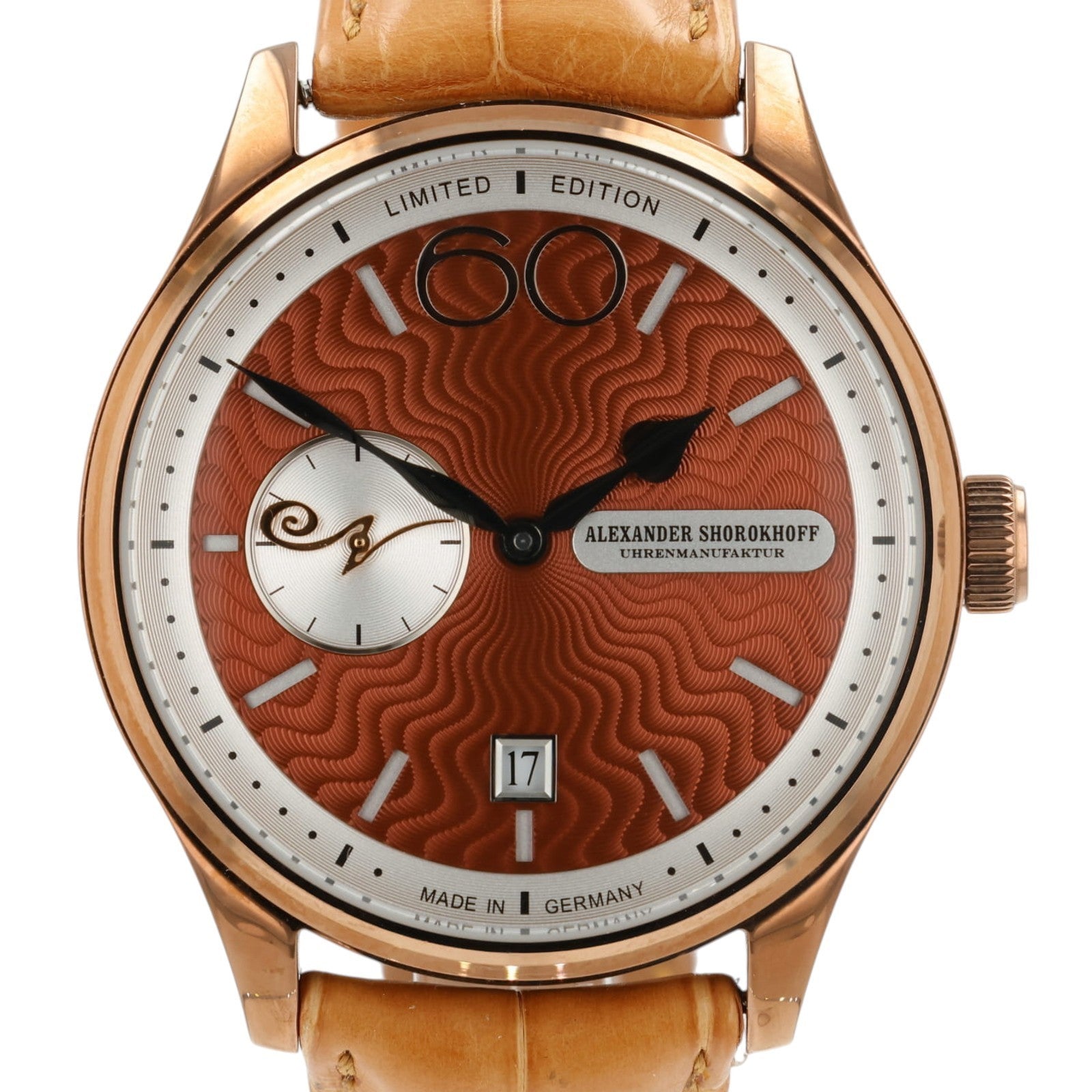 Alexander Shorokhoff Neva Brown Dial Steel 43.5mm Manual Limited Edition Watch