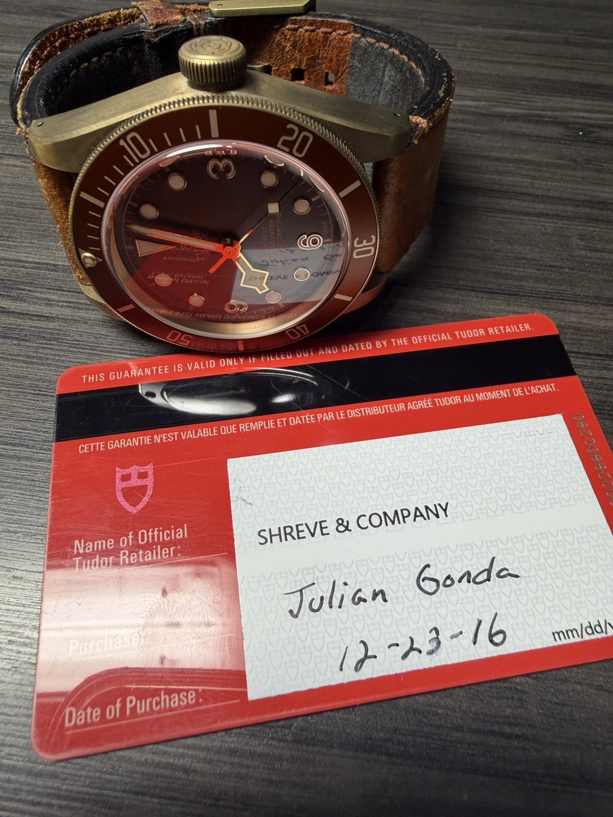 2016 Tudor Heritage 79250BM Black Bay Bronze 43 mm Automatic Men's Watch