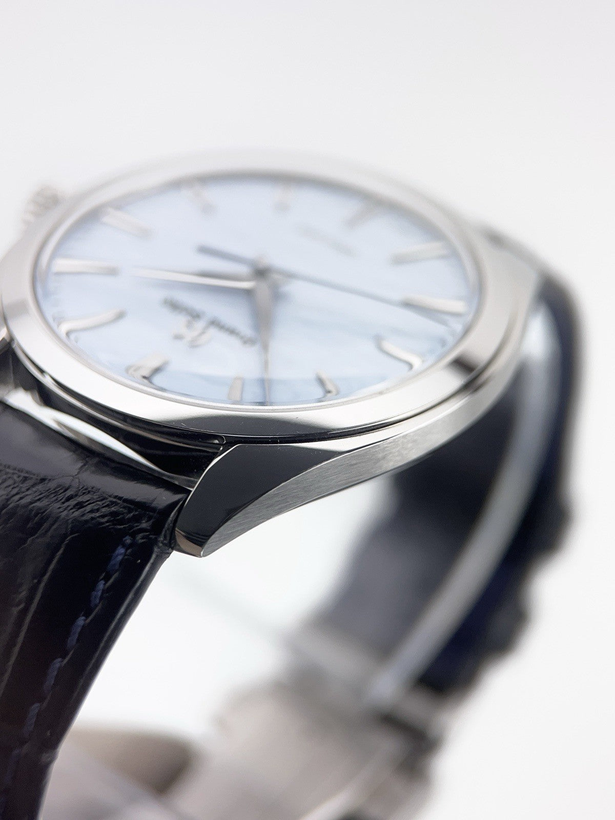 Grand Seiko Spring Drive Steel Ice Blue Dial 38.5mm Manual Wind Watch SBGY007G