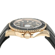 Rolex Yacht-Master Oysterflex Black Dial 18k Rose Gold 40mm Auto Men’s 116655