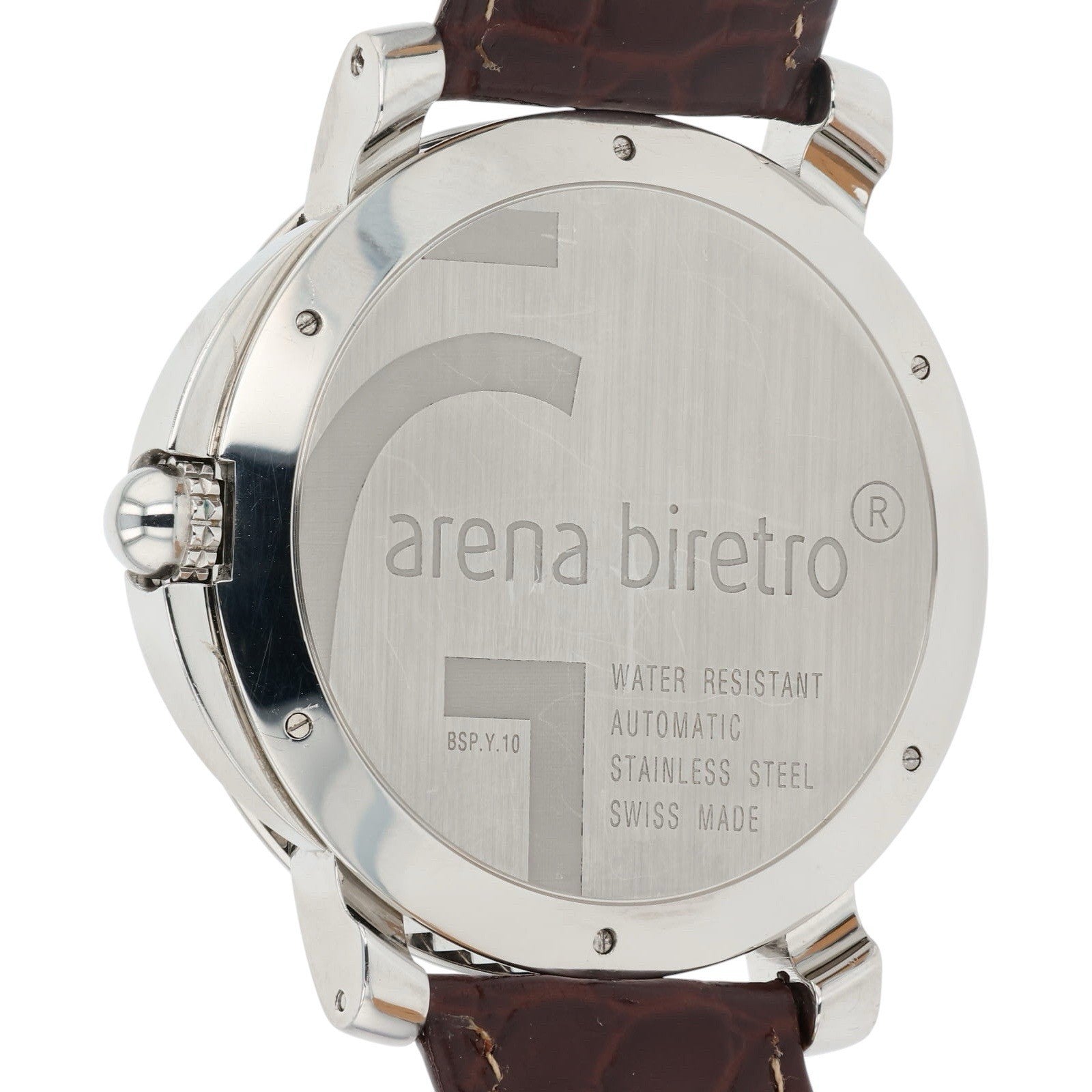 Gerald Genta Arena Bi Retro Steel Carbon Dial 46mm Automatic Mens Watch BSP.Y.10