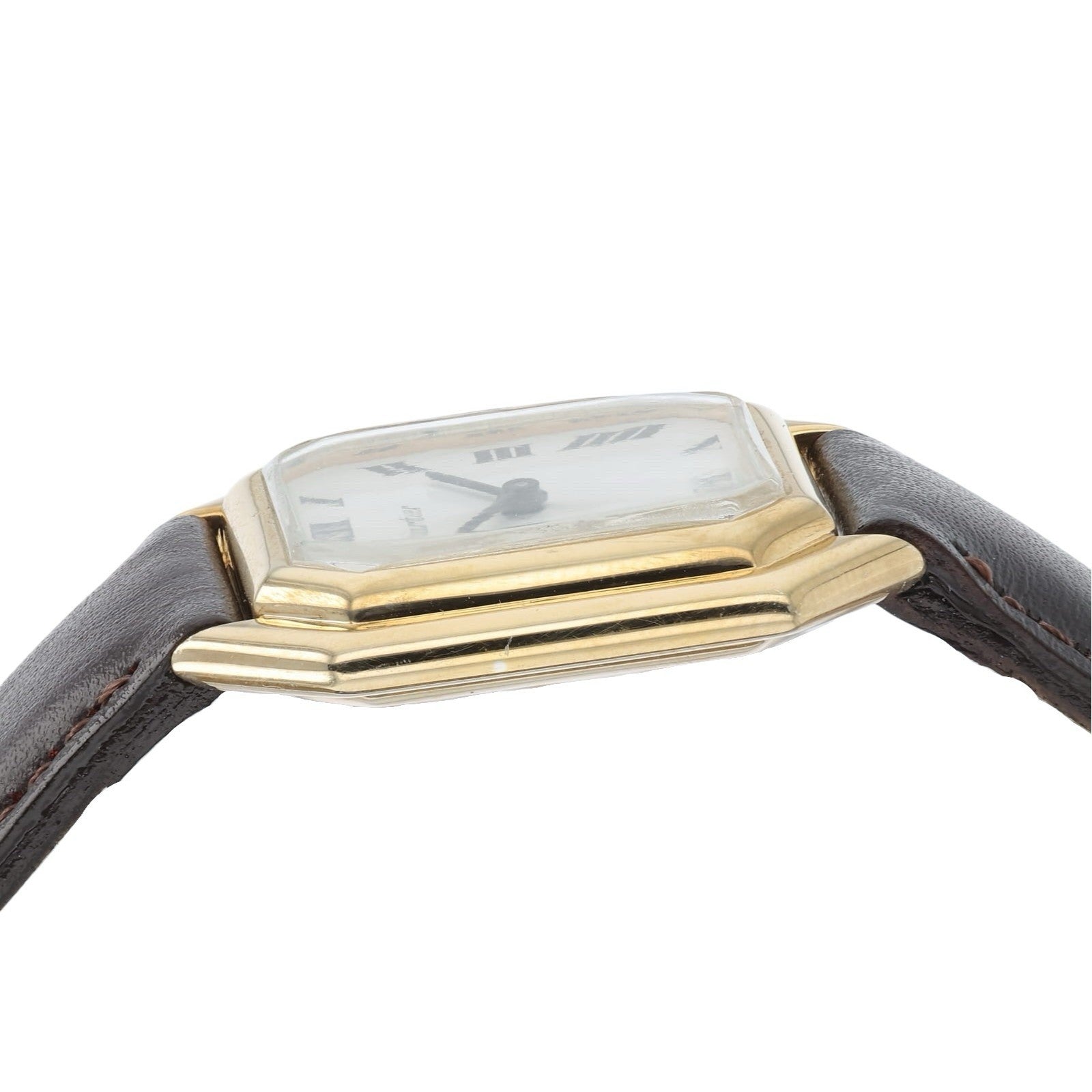 Cartier Cienture Steel-Gold Plated White Dial 30x32mm Manual Wind Unisex Watch