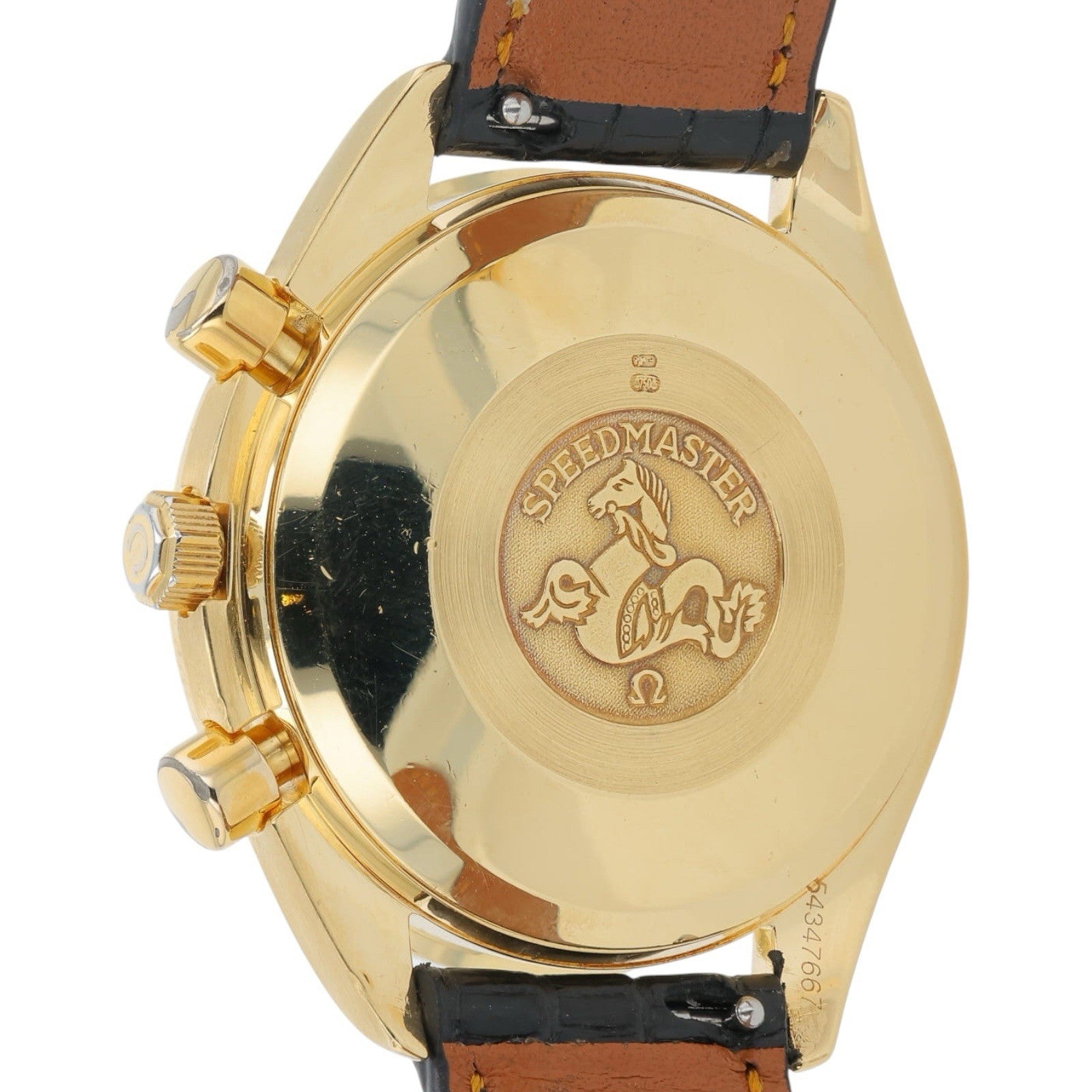 Omega Speedmaster 18k Yellow Gold White Dial 39mm Automatic Mens Watch 3611.20