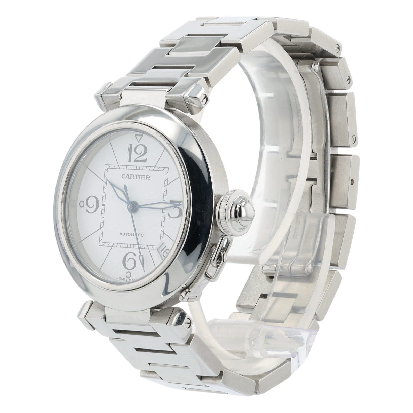 Cartier Pasha C White Dial Stainless Steel 35mm Automatic Men’s Watch W31074M7