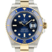 2022 Rolex Submariner Date 126613LB Blue Two-Tone 18K Steel 41mm Box Papers