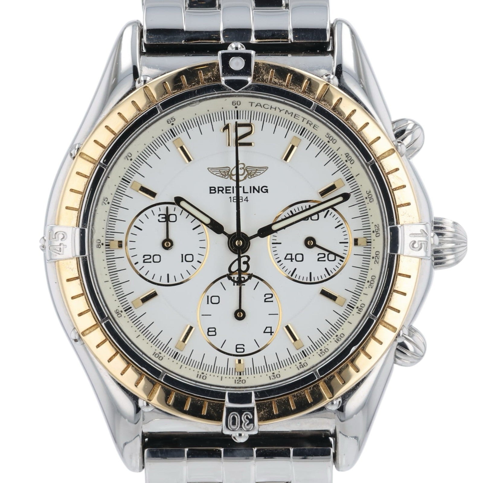 Breitling Cockpit White Dial Gold & Steel 37mm Automatic Men’s Watch D30011