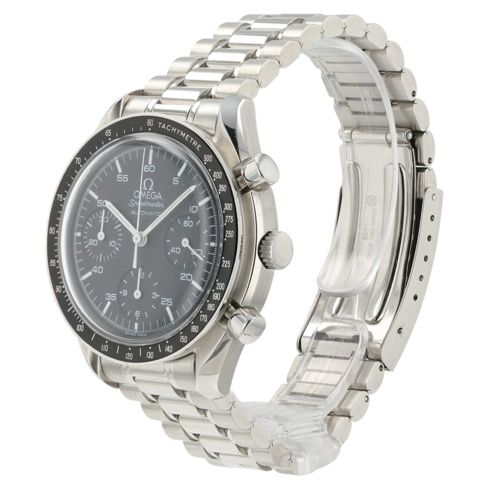 Omega Speedmaster Reduced Black Dial Steel 39mm Automatic Mens Watch 3510.50