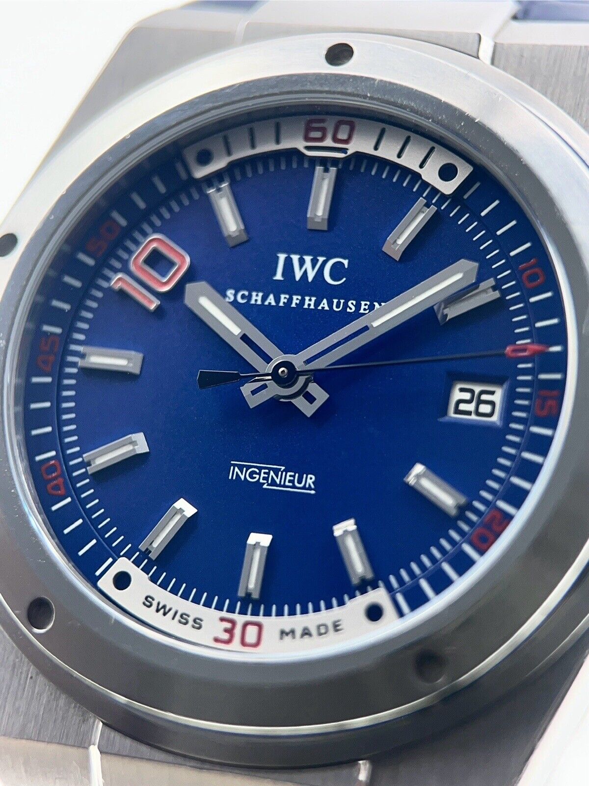 IWC Ingenieur LE Zinedine Zidane Steel Blue 44mm Automatic Men’s Watch IW323403