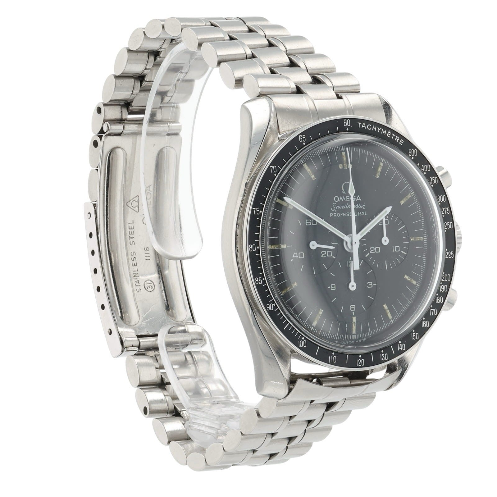 Omega Speedmaster Stainless Steel Black Dial 42mm Manual Wind Mens 145.022-69ST