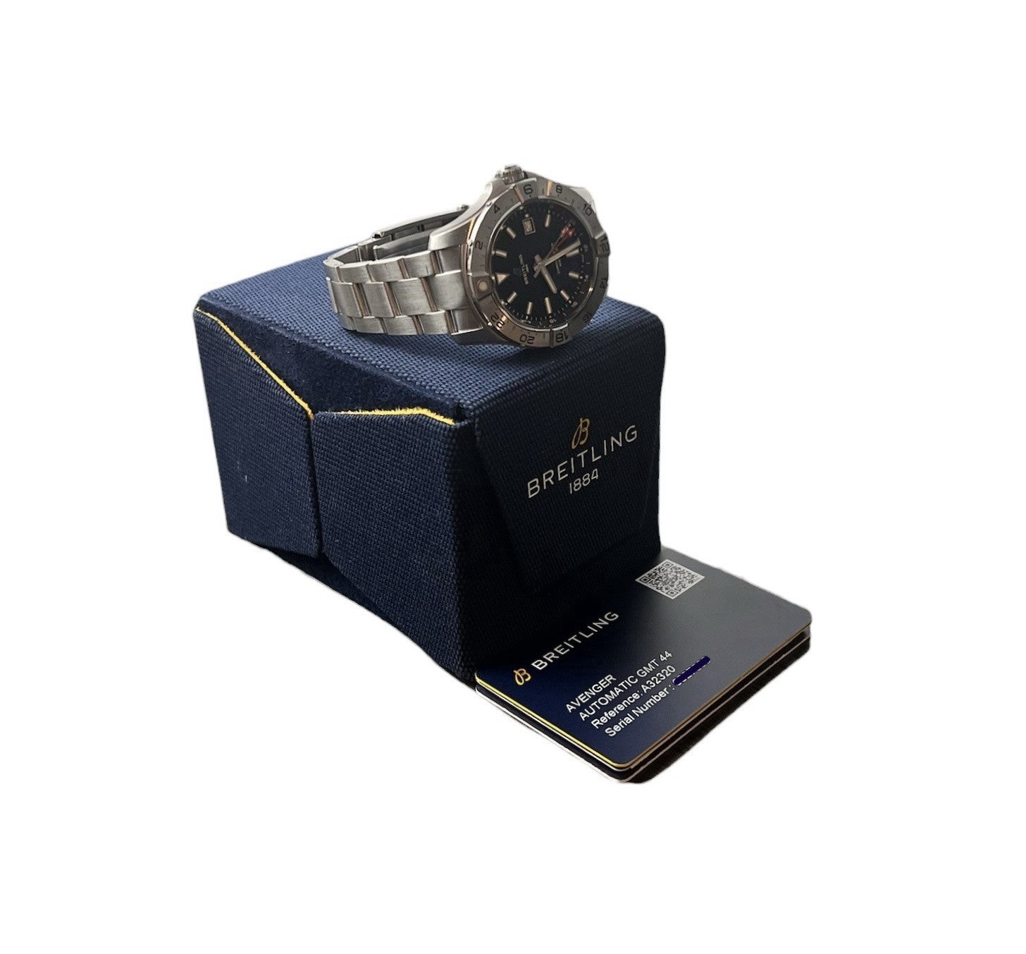 Breitling Avenger GMT Black Dial Steel 44mm Automatic Men's Watch A32320