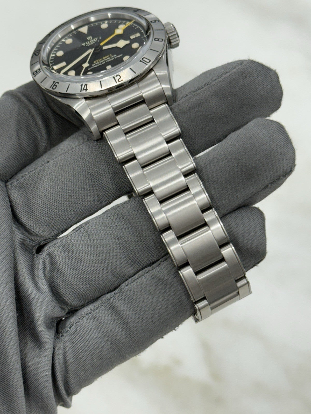 Tudor Black Bay Pro Stainless Steel GMT Men's Black Dial Watch 79470