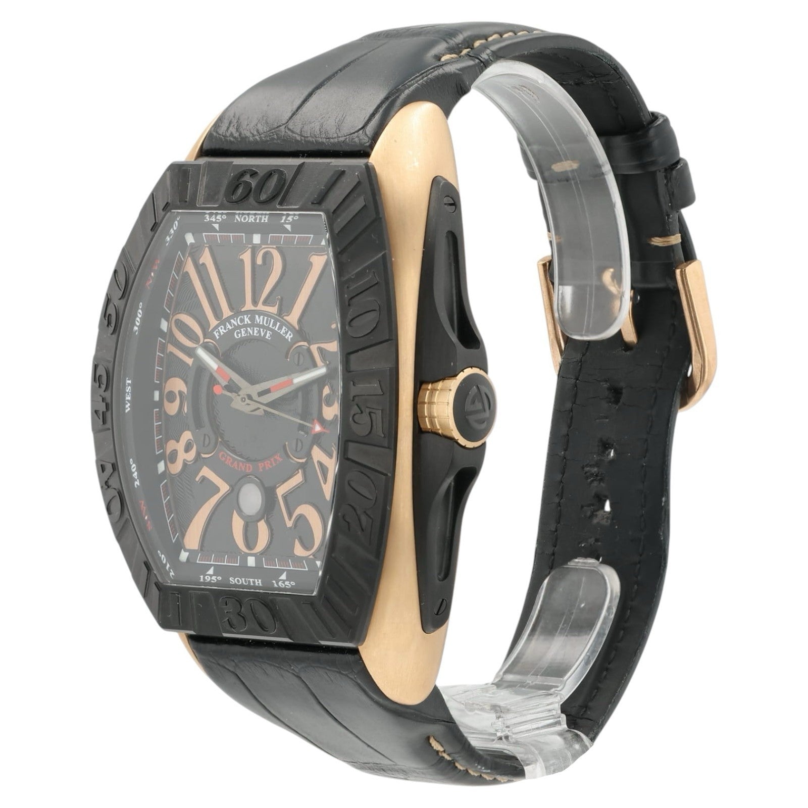 Franck Muller Grand Prix Black Dial 18K Rose Gold 49mm Automatic Watch 900SCGP