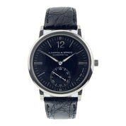 A. Lange & Sohne Langematik 18k White Gold  Black Dial 37mm Automatic 301.027