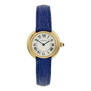 Cartier Vendome 18k Yellow Gold White Dial 26mm Manual Wind Womens Watch 6708