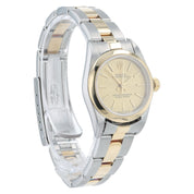 Rolex Oyster Perpetual Gold & Steel Champagne Dial 24mm Automatic Women’s 76183
