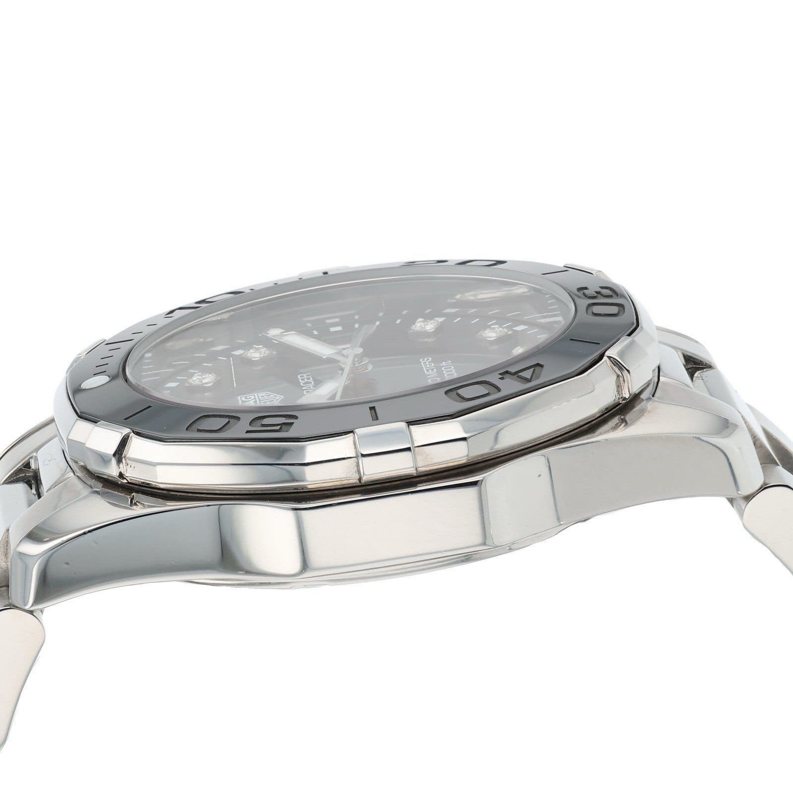 TAG Heuer Aquaracer Black Mother of Pearl Diamond Womens Watch WAY131M.BA0748