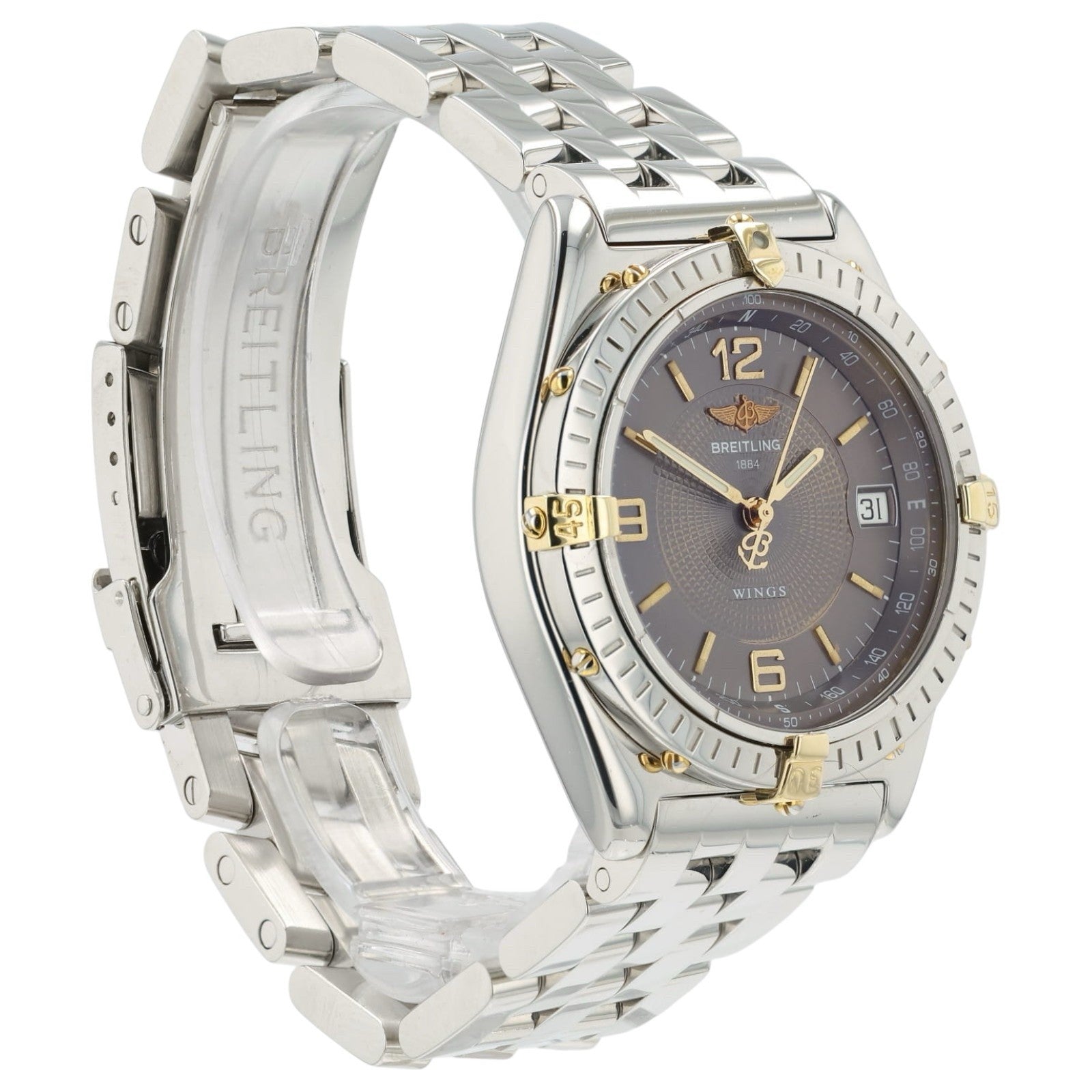 Breitling Windrider Gray Dial Gold & Steel 38mm Automatic Men’s Watch B10050