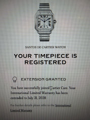 Cartier Santos Silver Color Dial Stainless Steel 39x47mm Auto Watch WSSA0018