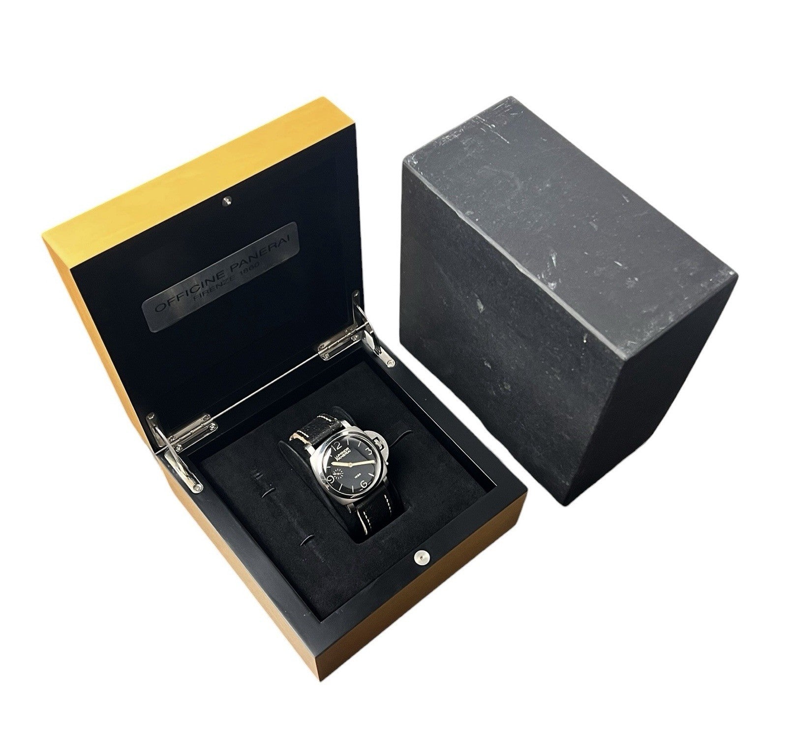 Panerai Luminor Black Dial Stainless Steel 47mm Manual Wind Mens Watch PAM00127