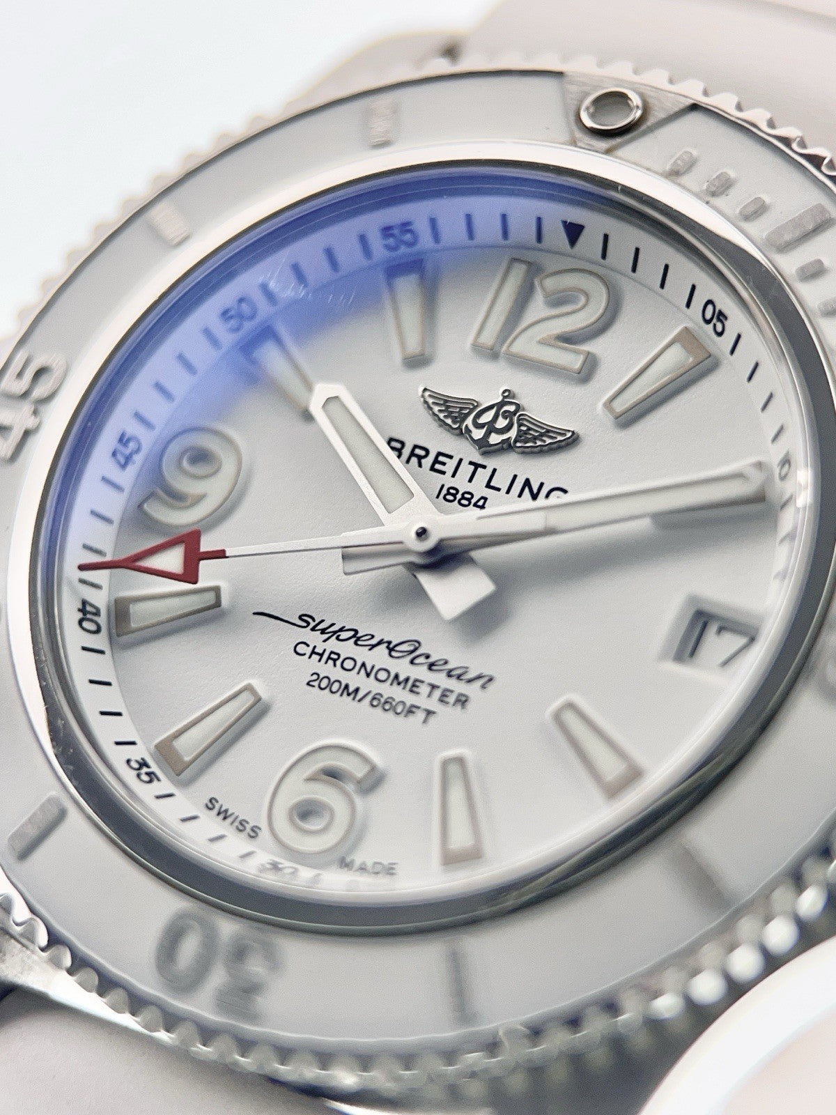 Breitling Superocean Stainless Steel White Dial 36mm Automatic Mens Watch A17316