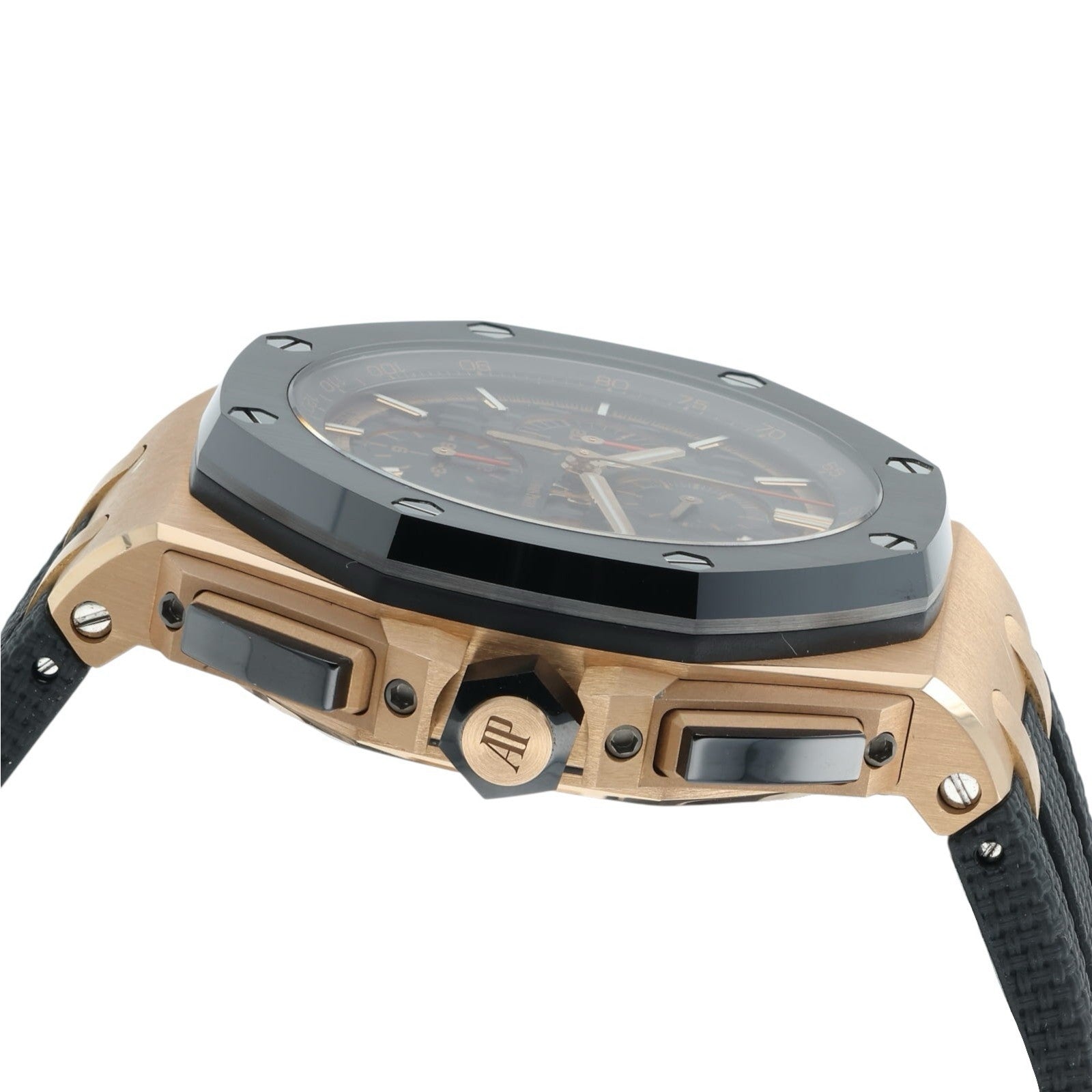 Audemars Piguet Royal Oak 18k Rose Gold Black Dial 44mm Auto Mens Watch 26401RO