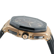 Audemars Piguet Royal Oak 18k Rose Gold Black Dial 44mm Auto Mens Watch 26401RO