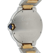 Cartier Ballon Bleu Silver Dial Gold & Steel 36mm Quartz Unisex Watch W69008Z3