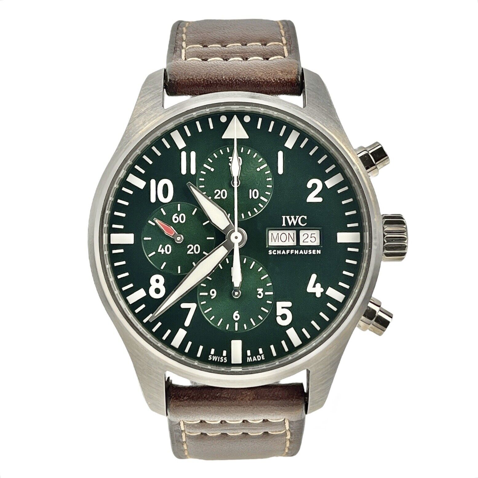 IWC Pilot's Watches Automatic Chronograph Racing Green Steel 43mm Watch IW377726