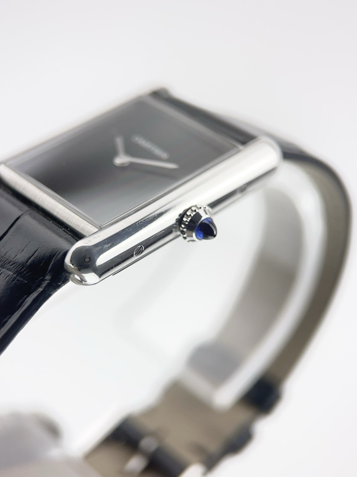 Cartier Tank Must Steel Black Dial 25mm Quartz Movement Unisex Watch WSTA0072