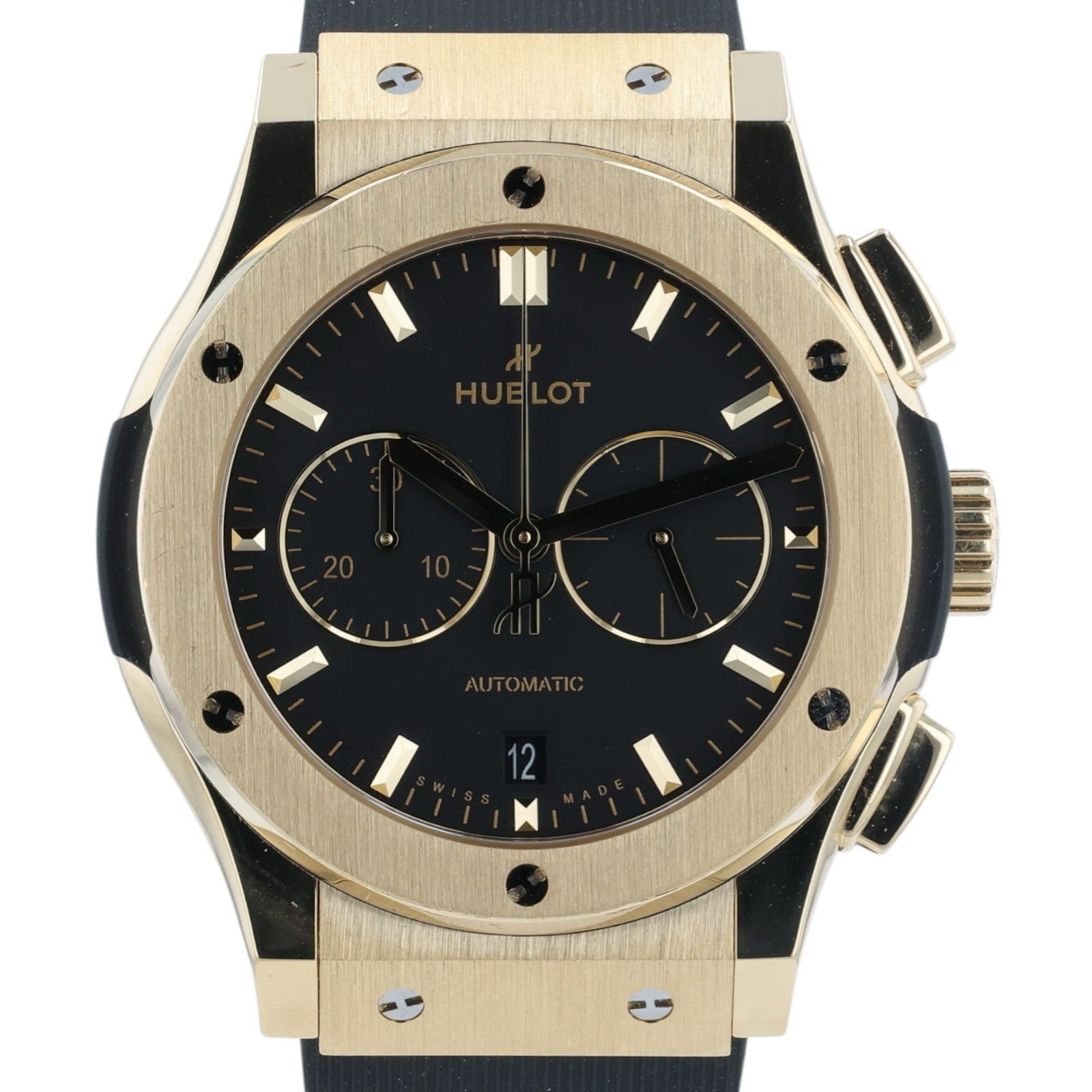 Hublot Classic Fusion Chronograph Black Dial 18k Yellow Gold 42mm 541.VX.1130.RX