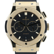 Hublot Classic Fusion Chronograph Black Dial 18k Yellow Gold 42mm 541.VX.1130.RX