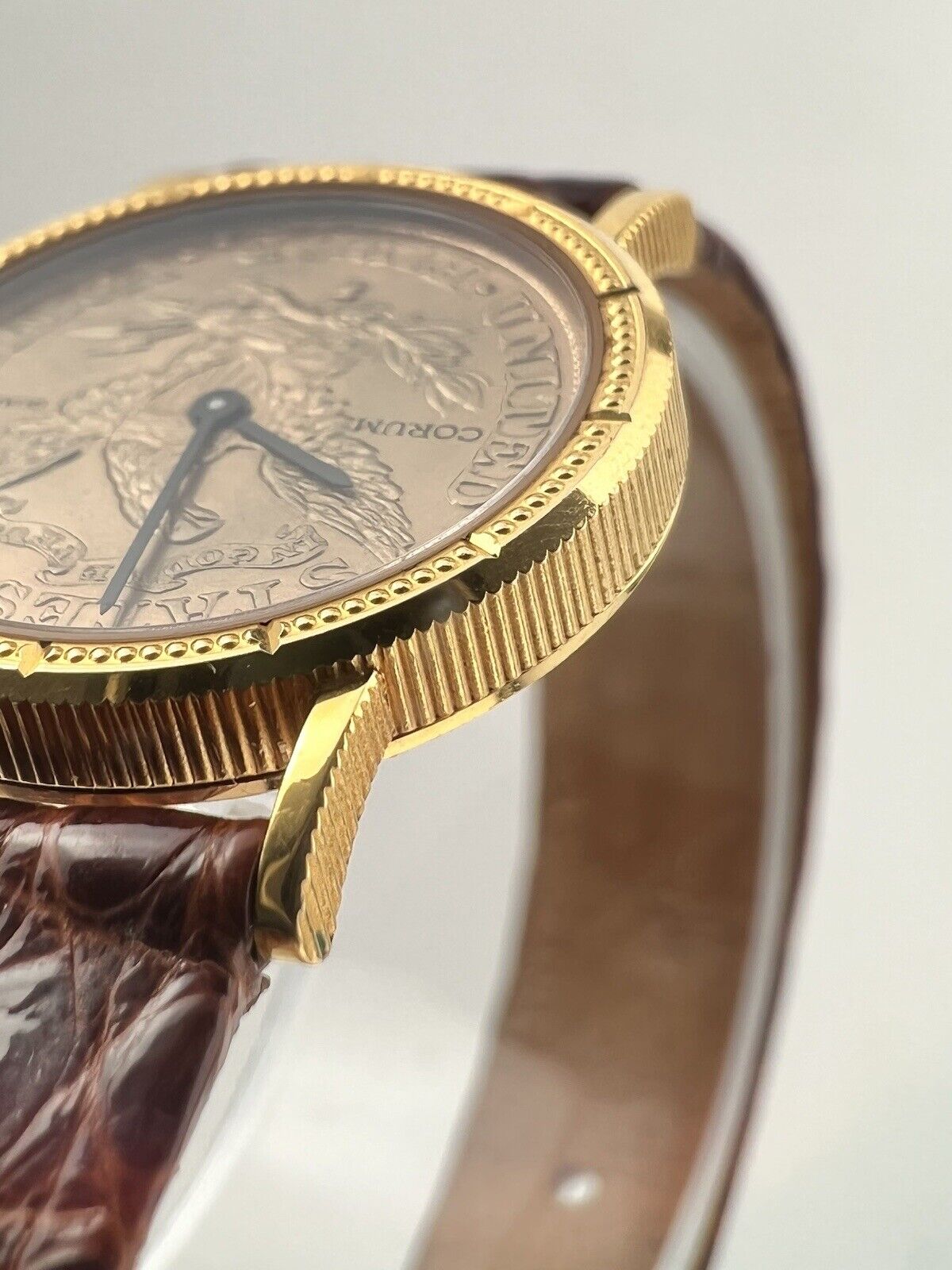 CORUM $5 US Coin Eagle Liberty 22k Yellow Gold Ladies 24.5mm Quartz Watch 1882