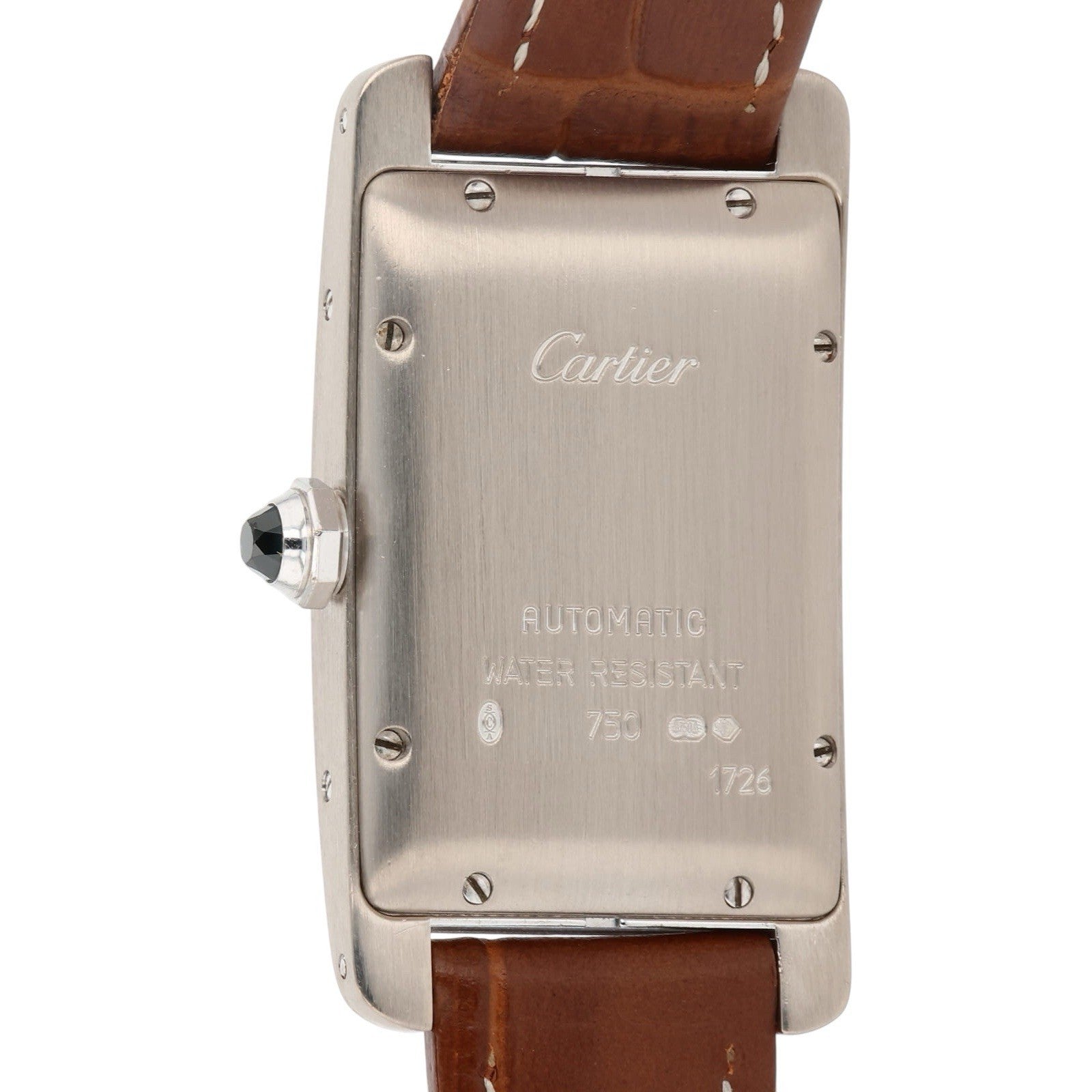 Cartier Tank Americaine 18k White Gold Silver Dial 24mm Automatic Watch W2603656