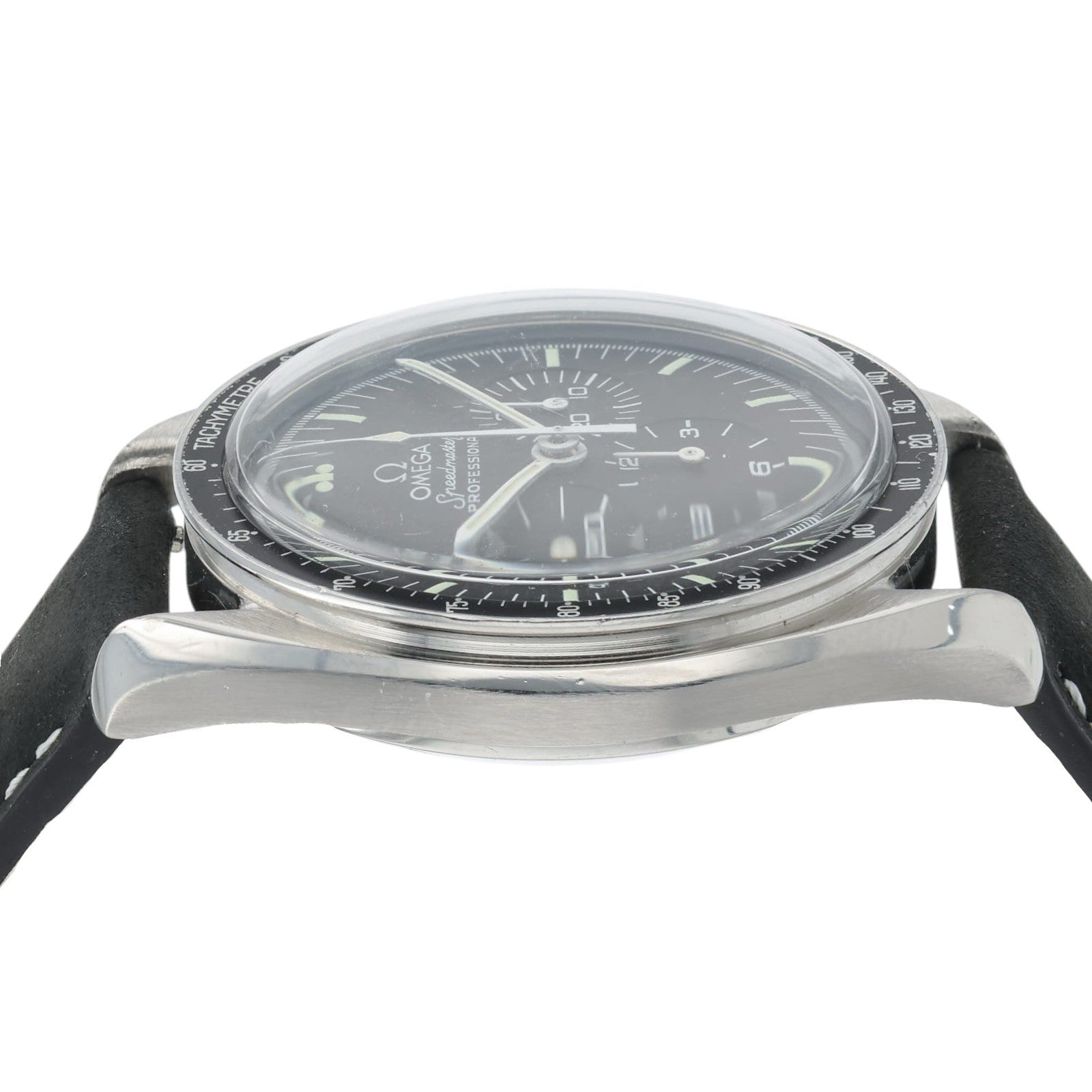 Omega Speedmaster Black Dial Stainless Steel 42mm Manual Wind Mens Watch 145.022