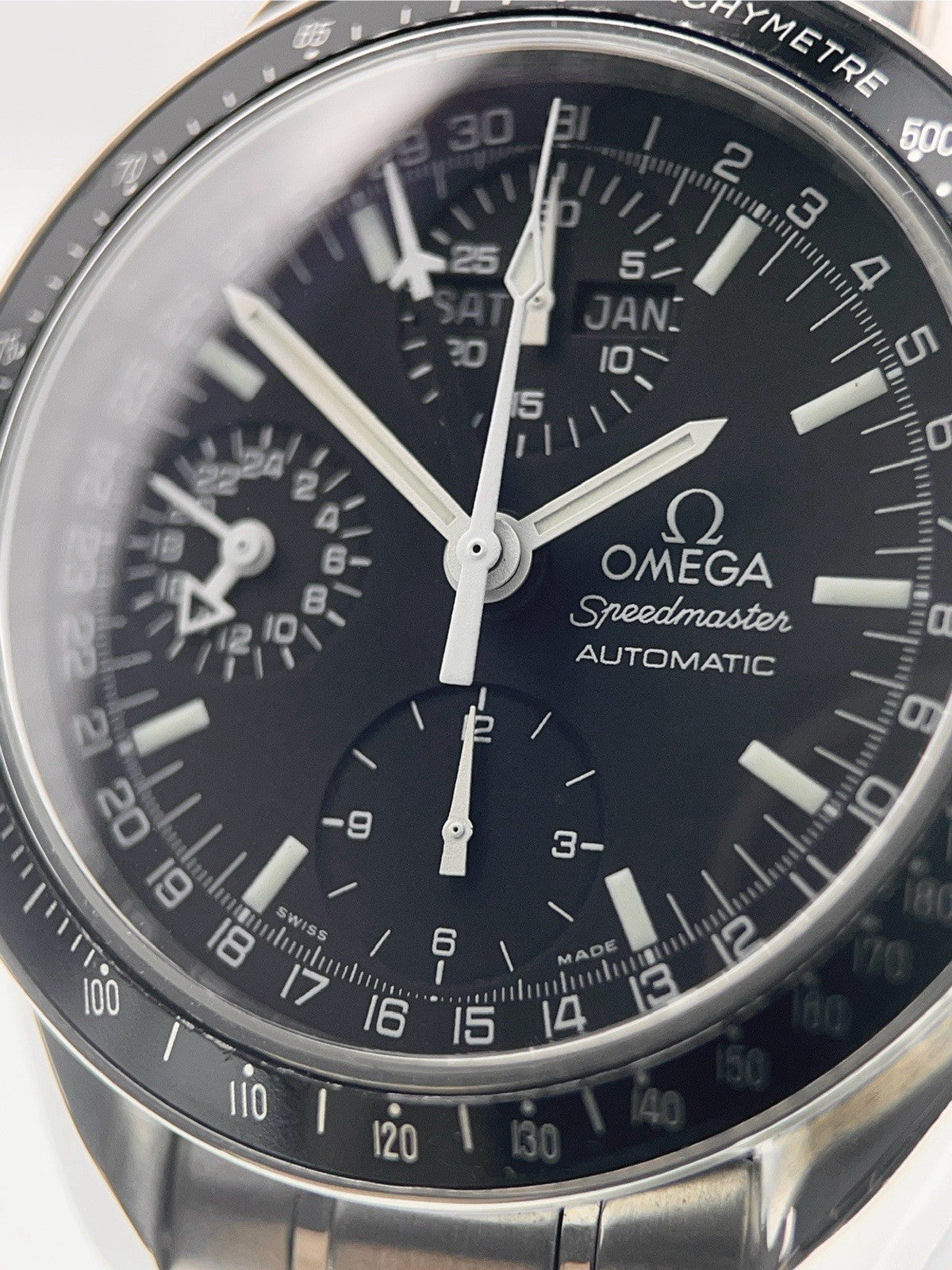 Omega Speedmaster Stainless Steel Black Dial 39mm Automatic Men’s Watch 3520.50